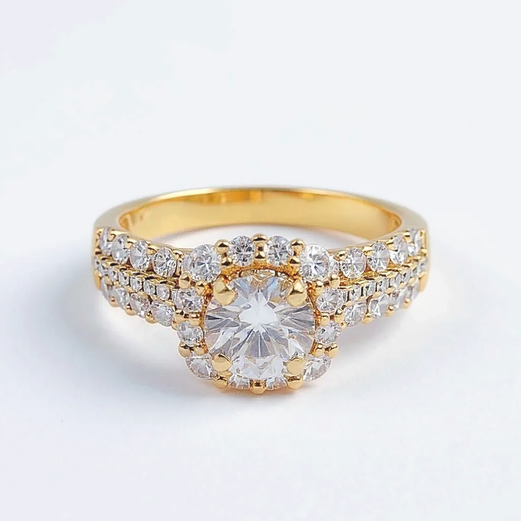 0.90 Ct. Round Cut Flawless E. Color IF. Clarity Diamond Engagement Ring with 1.00 Ct. Side Diamonds. (NEW)