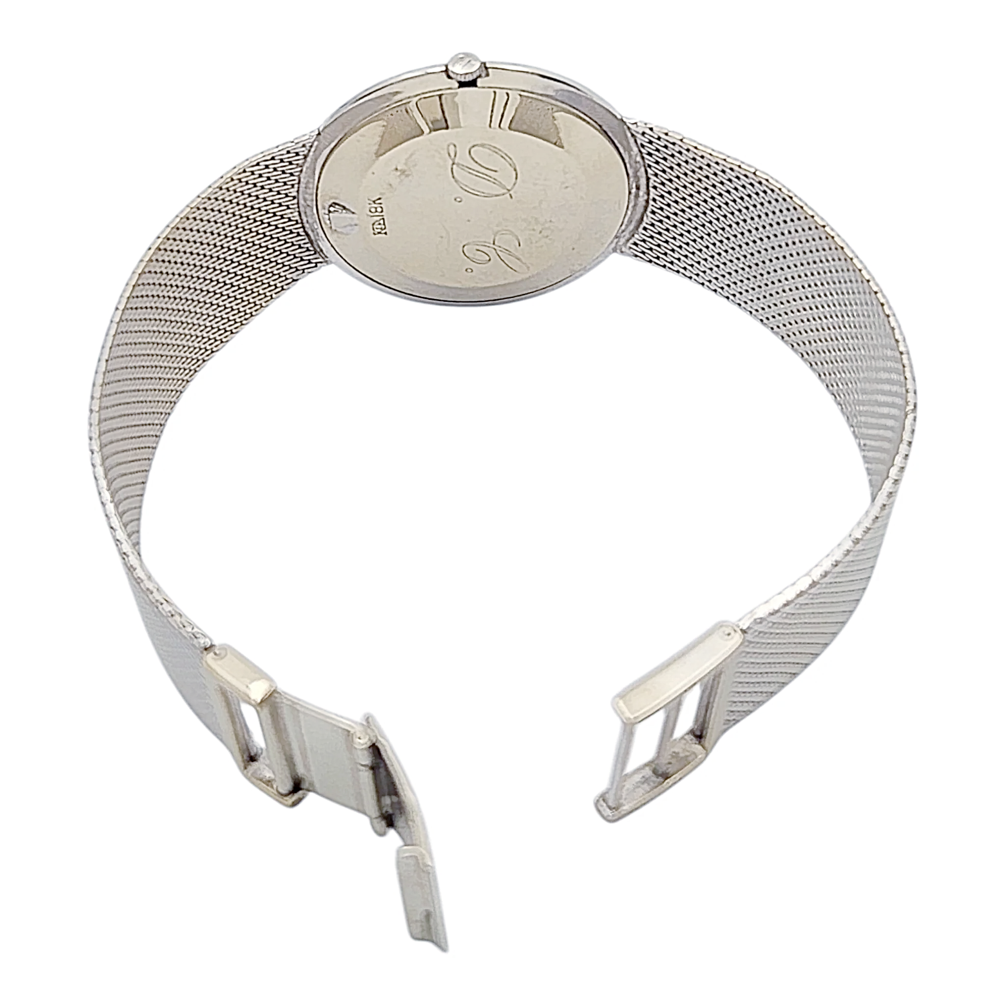 Unisex Le Coultre 33mm Vintage 18K White Gold Watch with Silver Dial. (Pre-Owned)