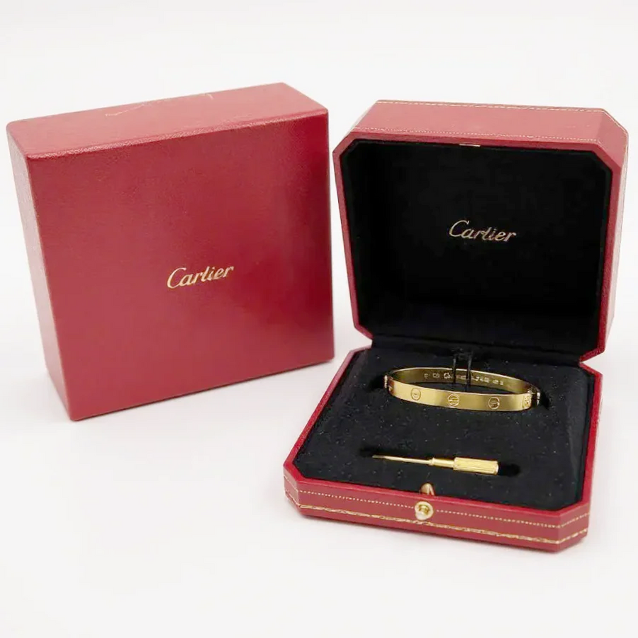 Ladies Cartier 19 Love Bracelet in 18K Yellow Gold - Includes Cartier Box and Screwdriver. (Pre-Owned)
