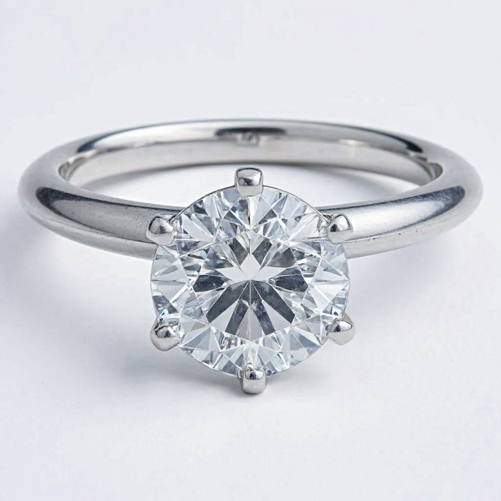 Tiffany & Co. Solitaire Round Cut 3.06 ct Diamond I Color, VS1 Clarity Platinum Engagement Ring