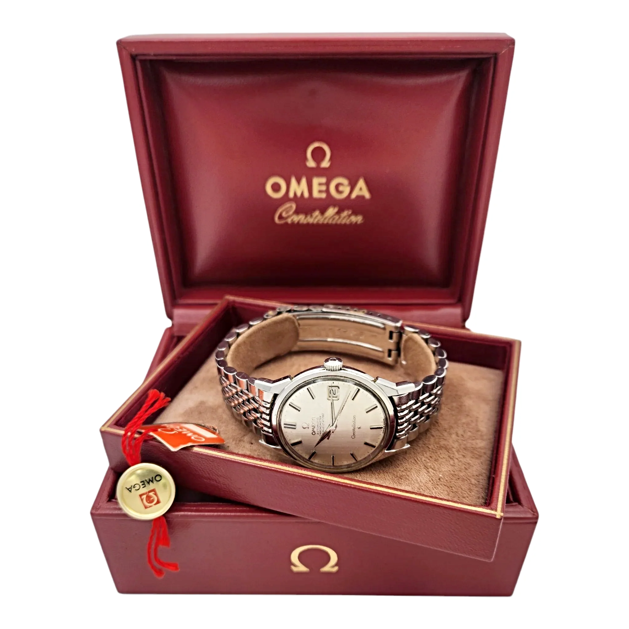 1960's Men's Omega Constellation 34mm Automatic Vintage Stainless Steel Watch with Silver Dial. (Pre-Owned)