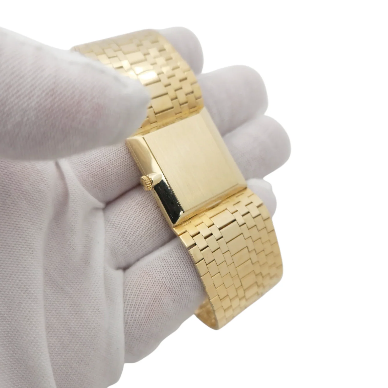 1950's Unisex Rolex 25mm Vintage 14K Yellow Gold Watch with Gold Dial and Gold Mesh Bracelet. (Pre-Owned)