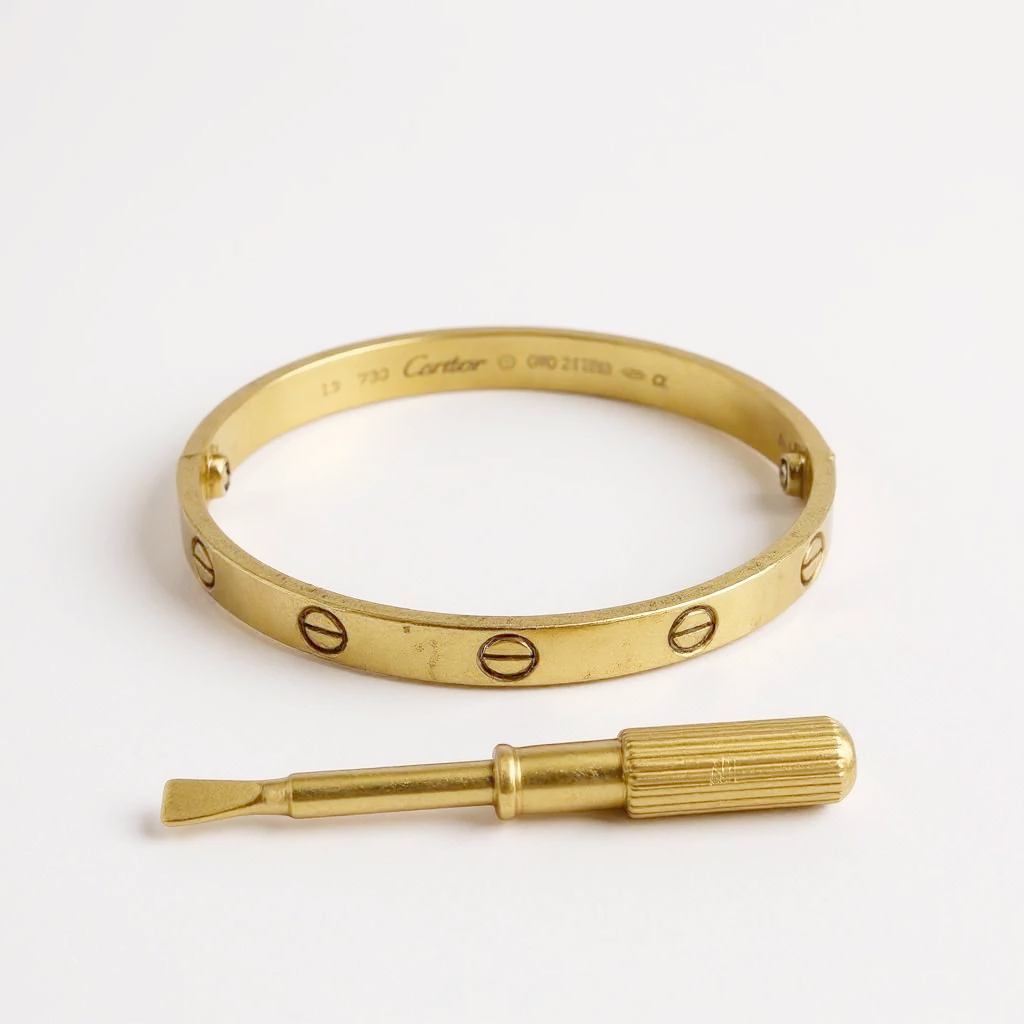 Ladies Cartier 19 Love Bracelet in 18K Yellow Gold - Includes Cartier Box and Screwdriver. (Pre-Owned)