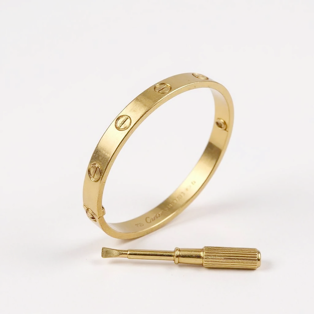 Ladies Cartier 19 Love Bracelet in 18K Yellow Gold - Includes Cartier Box and Screwdriver. (Pre-Owned)