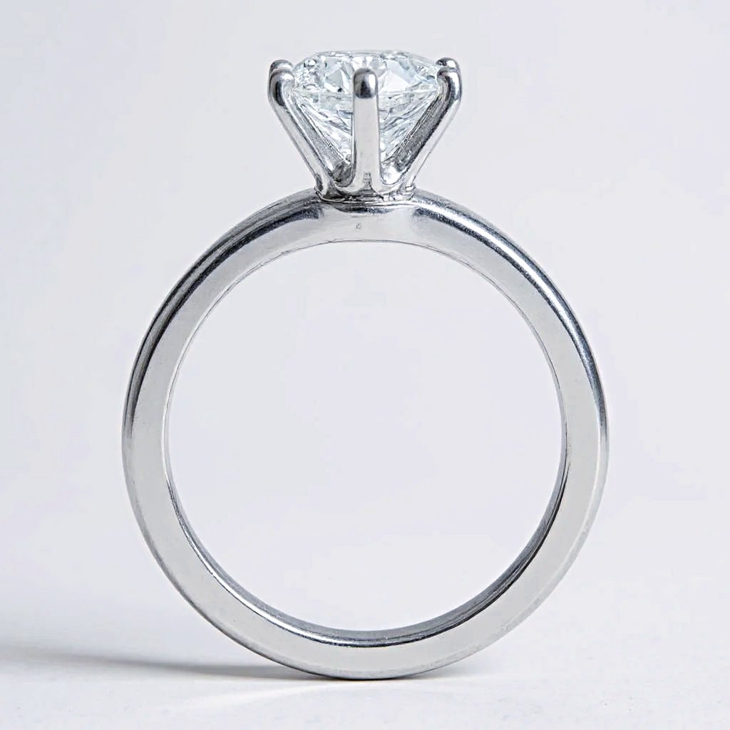 Tiffany & Co. Solitaire Round Cut 3.06 ct Diamond I Color, VS1 Clarity Platinum Engagement Ring