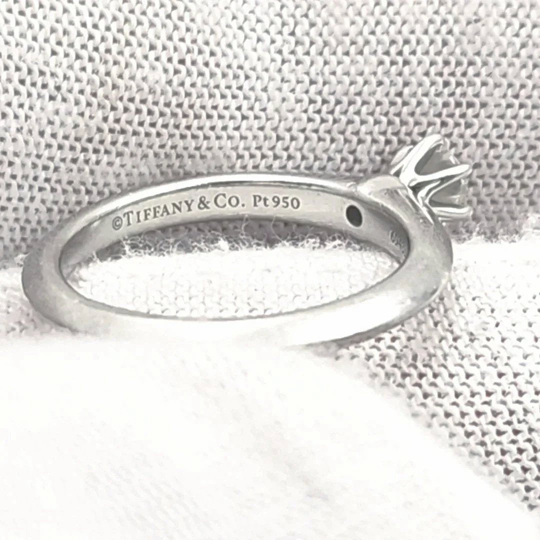 Tiffany & Co. Solitaire Round Cut 0.22 Ct. Diamond I Color, VS2 Clarity Platinum Engagement Ring. (Pre-Owned)