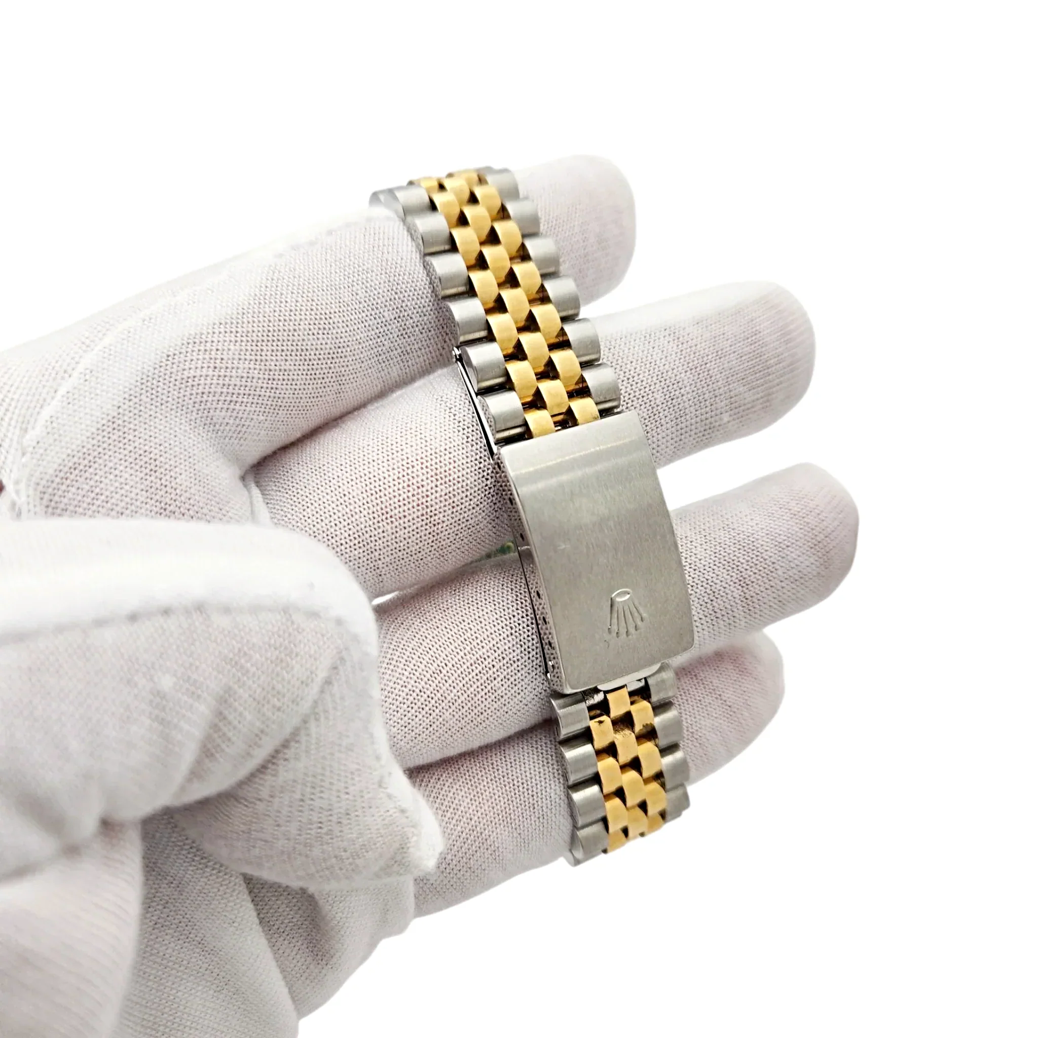 Men's Rolex 36mm DateJust Two Tone 18K Gold / Stainless Steel Watch with Brown 3D Anniversary Dial and Fluted Bezel. (Pre-Owned 16233)