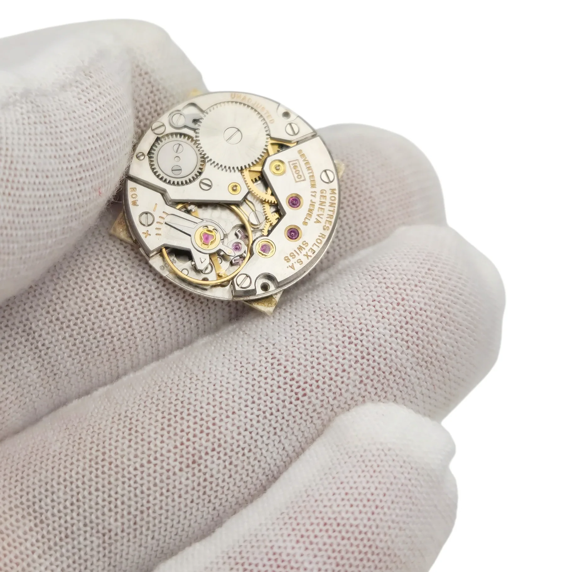 1950's Unisex Rolex 25mm Vintage 14K Yellow Gold Watch with Gold Dial and Gold Mesh Bracelet. (Pre-Owned)