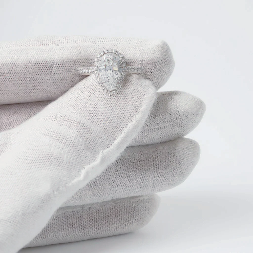 Tiffany & Co. Cathedral Setting Platinum Pear Shape Halo 1.57 Carat Diamond D Color, IF Infinity Flawless Clarity Engagement Ring