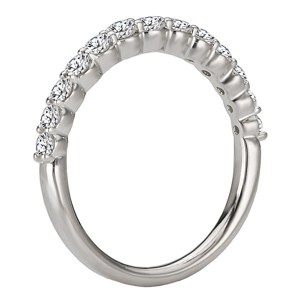 14K White Gold Romance Collection Wedding Band.