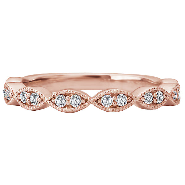 14K Rose Gold Romance Collection Wedding Band.