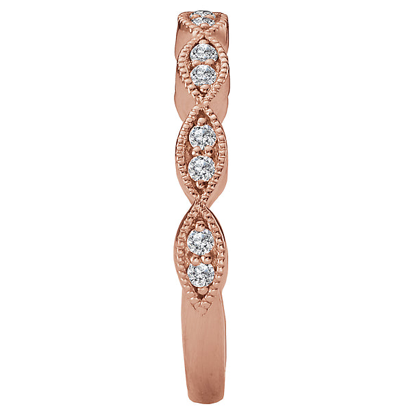 14K Rose Gold Romance Collection Wedding Band.