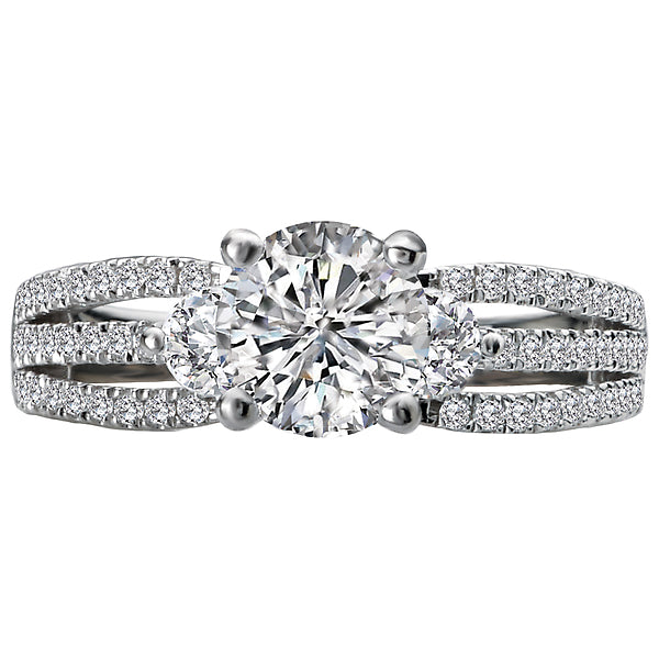Split Shank Semi-Mount Romance Collection Wedding Ring.