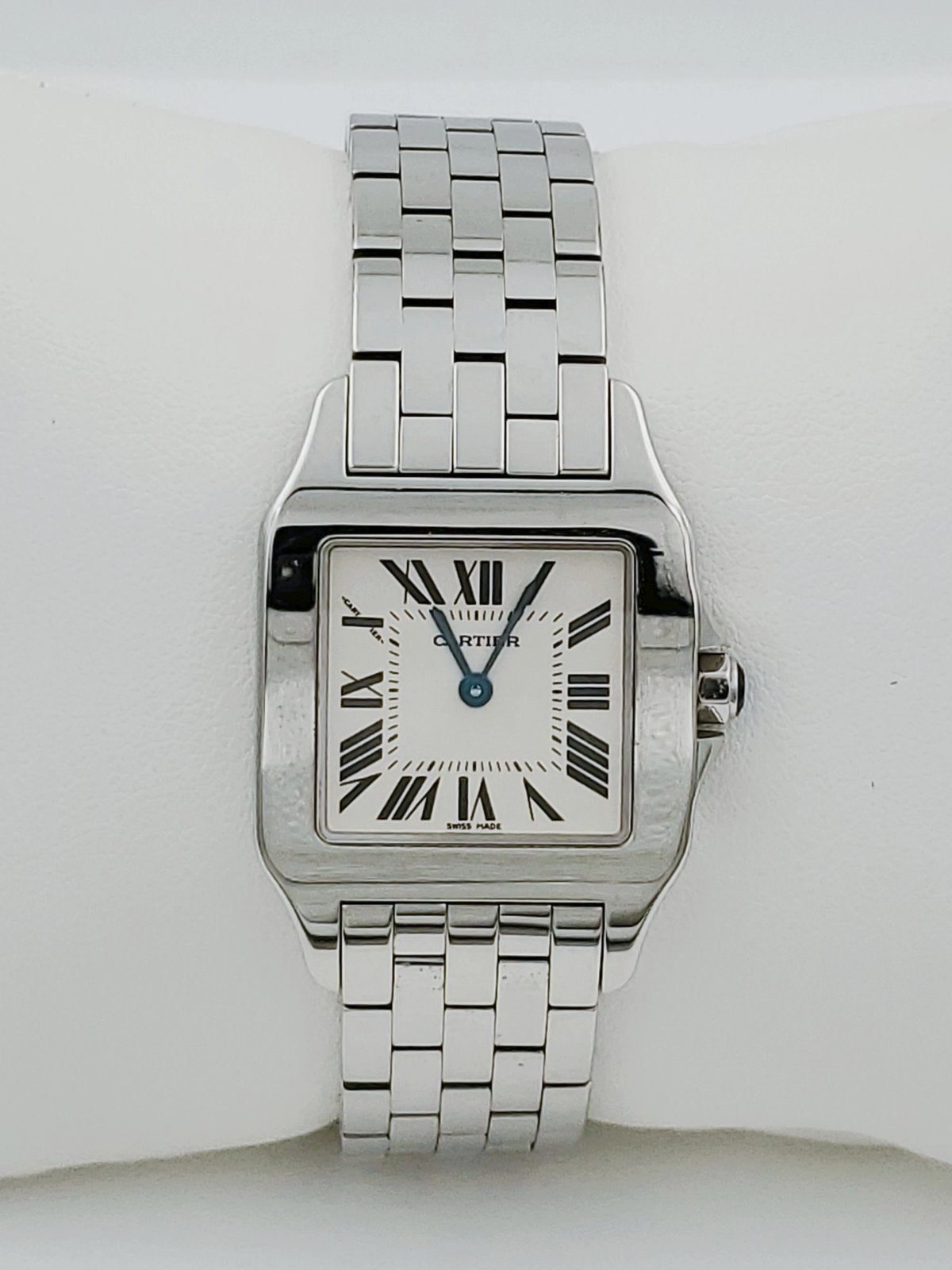 Ladies Medium Cartier Santos Watch In Polished Finish. (Pre-Owned W25065Z5)
