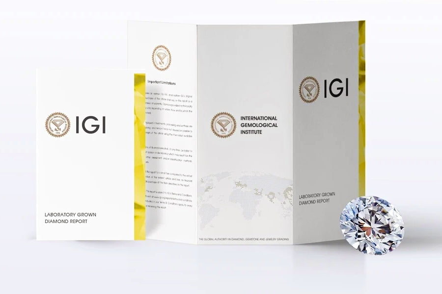 4.00 Carat Round Brilliant IGI Certified VS2, Color G, Laboratory Grown Diamond.