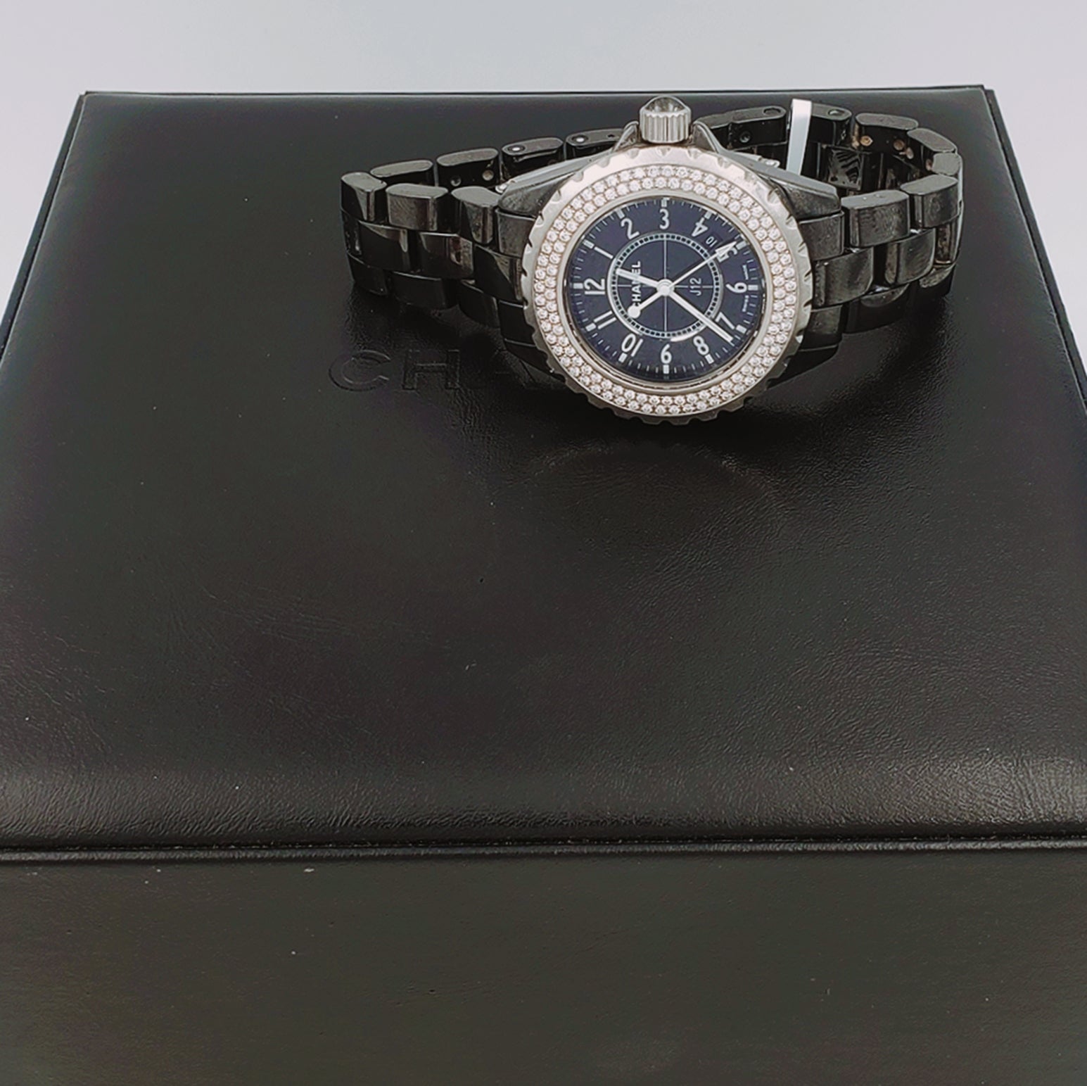 Ladies Chanel J12 - 33mm Black Ceramic Band Watch with High Precision Quartz Movement and Diamond Bezel. (Pre-Owned)