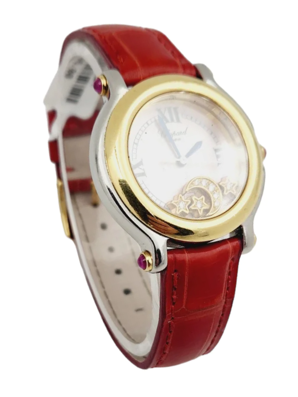 Ladies Chopard 32mm Happy Sport 8 Diamond 18K Gold / Stainless Steel Watch with Mother of Pearl Dial. (Pre-Owned)