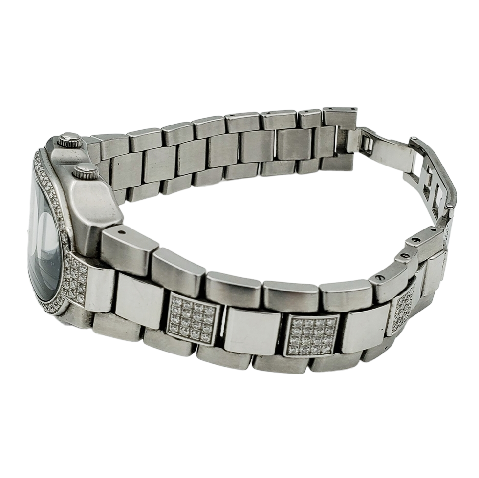 Ladies Philip Stein Teslar Stainless Steel Watch with Diamond Bracelet, Silver Dial and Diamond Bezel. (Pre-Owned)