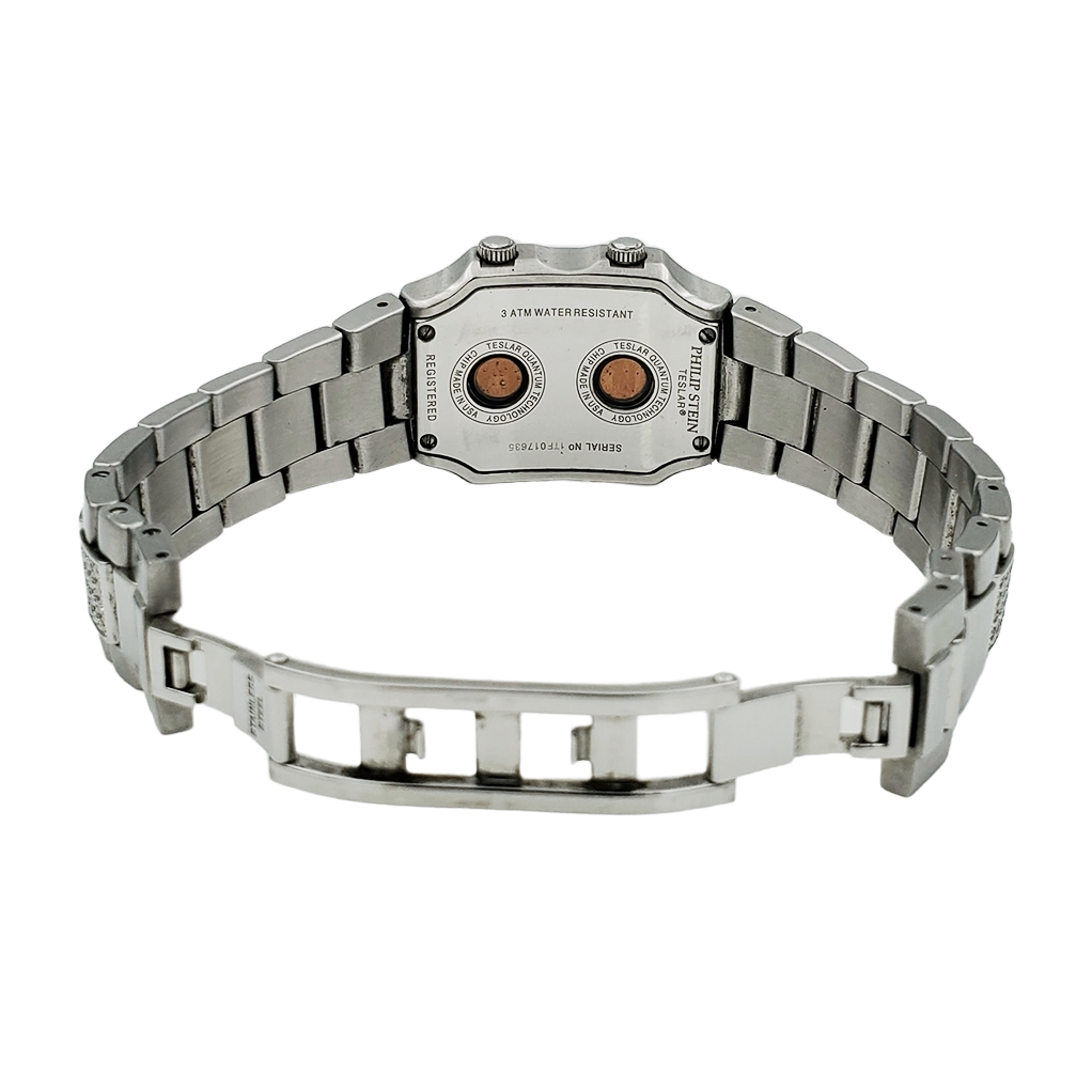 Ladies Philip Stein Teslar Stainless Steel Watch with Diamond Bracelet, Silver Dial and Diamond Bezel. (Pre-Owned)