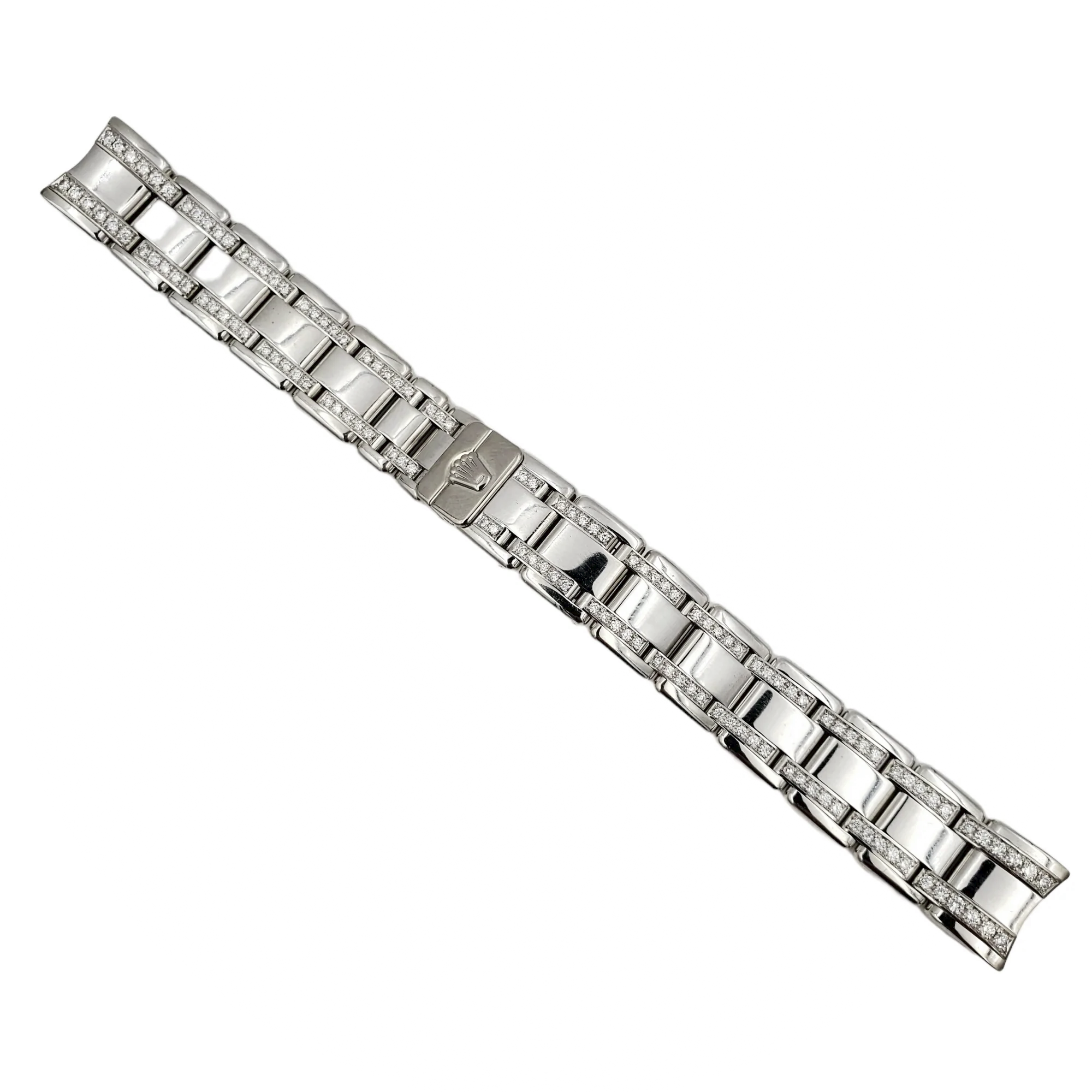 Ladies Rolex Pearlmaster 18K White Gold Watch Bracelet with Diamonds. (NEW)