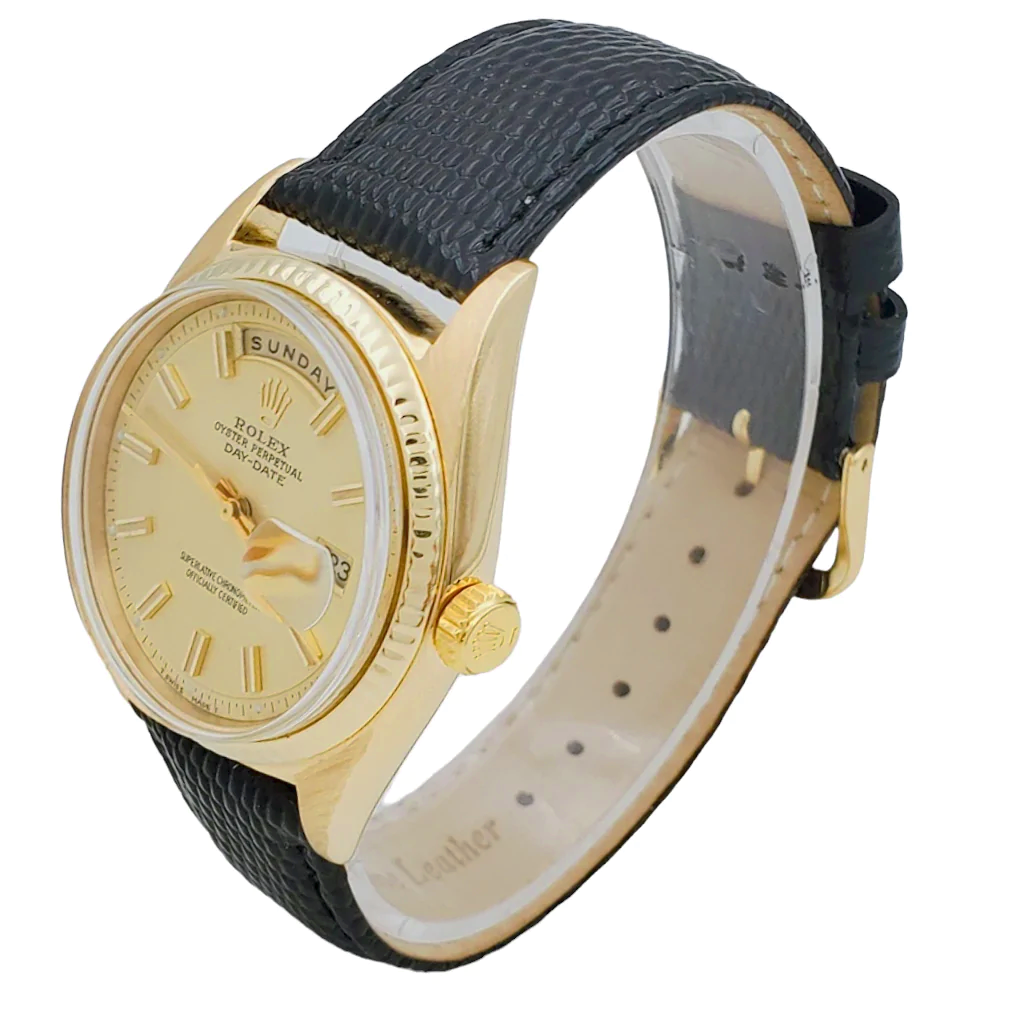 Men's Rolex 36mm Vintage Presidential 18K Yellow Gold Watch with Gold Dial and Fluted Bezel. (Pre-Owned 1803)