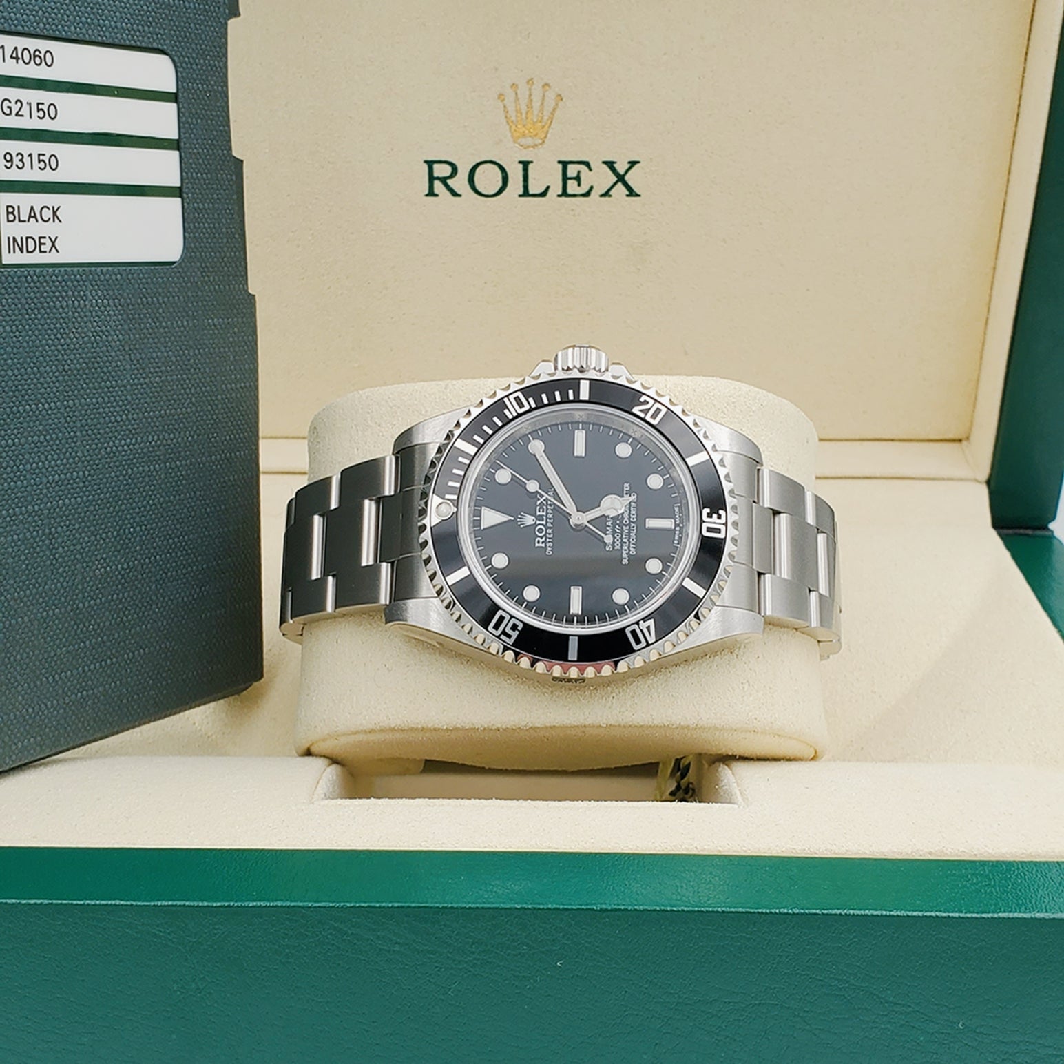 2010 Men's Rolex 40mm Submariner Date Oyster Perpetual Stainless Steel Watch with Black Dial and Black Bezel. (NEW 16610)
