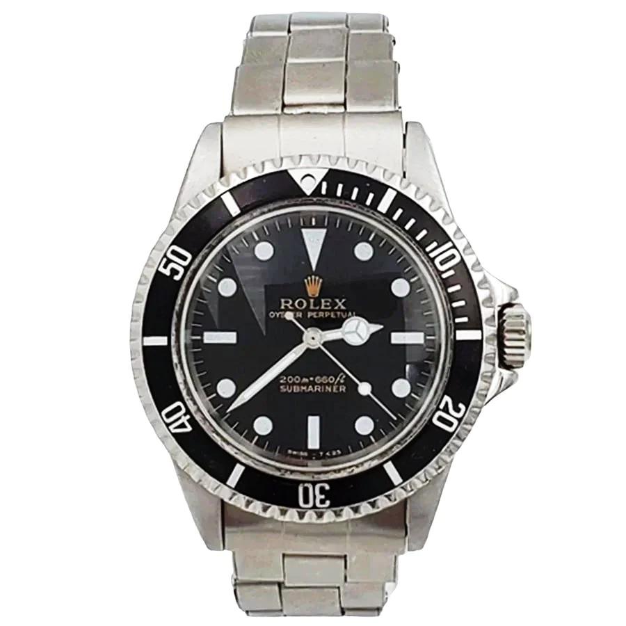 Men's Rolex 40mm Vintage 1960 Submariner Stainless Steel Watch with Black Dial and Fluted Bezel. (Pre-Owned)