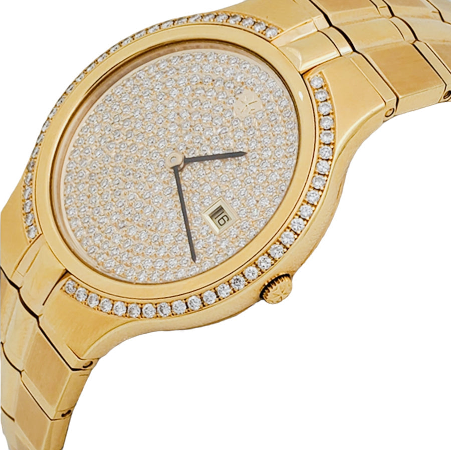 Men's Vacheron & Constantin Phidias 32mm Solid 18K Yellow Gold Band Watch with Diamond Dial and Diamond Bezel. (Pre-Owned)
