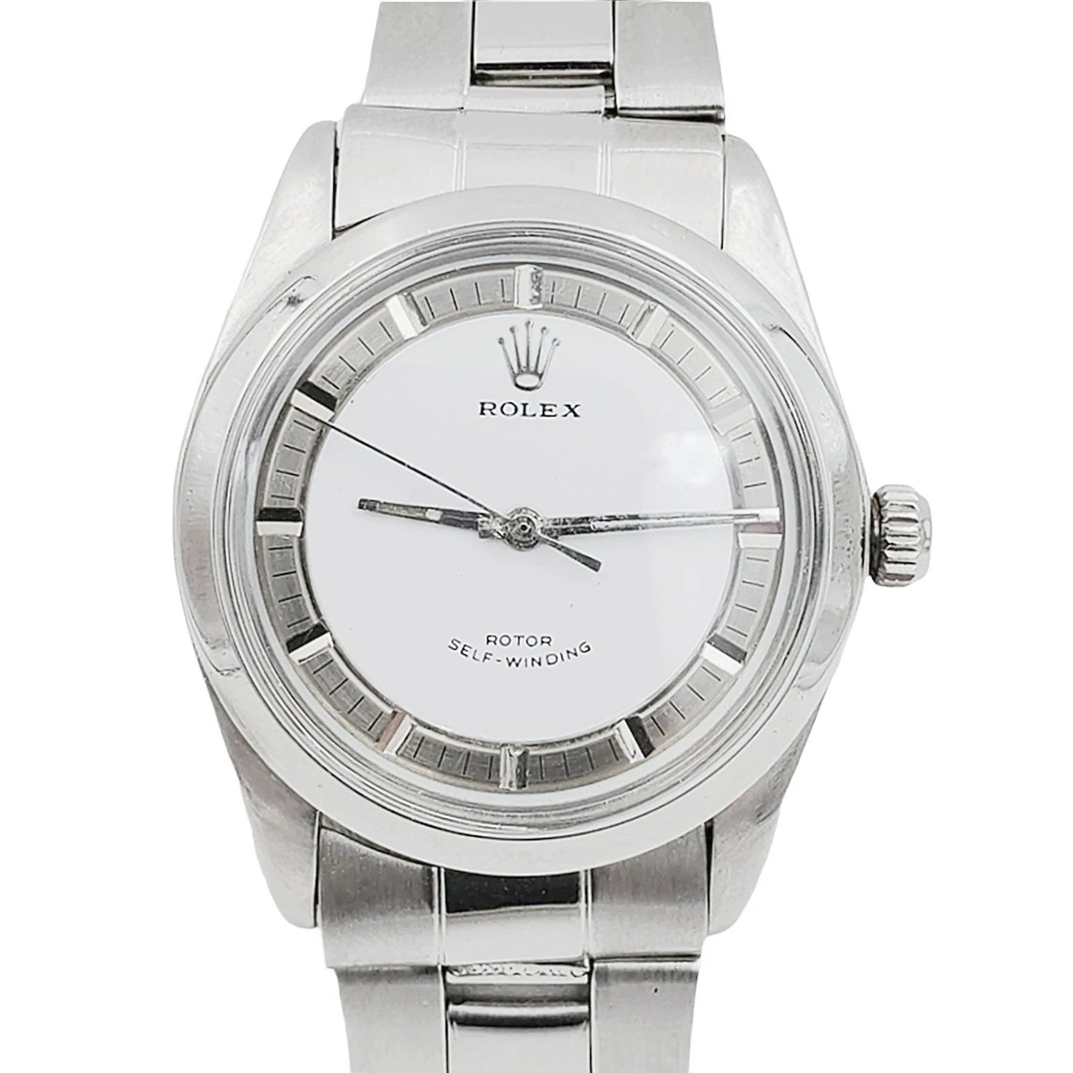 Men's Tudor 34mm Vintage Oyster Prince Stainless Steel Watch with White Tuxedo Custom Dial and Smooth Bezel. (Pre-Owned)
