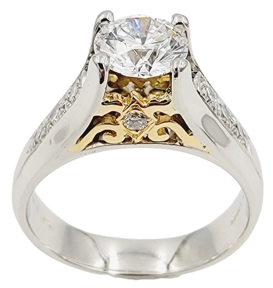 Platinum 2 Tone Wedding Ring.