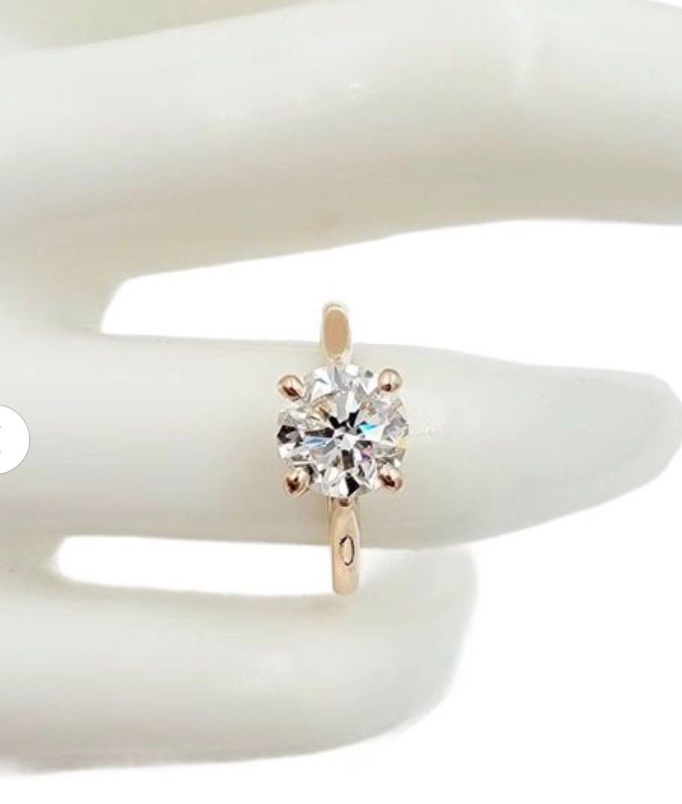 14K Rose Gold Solitaire Ring
