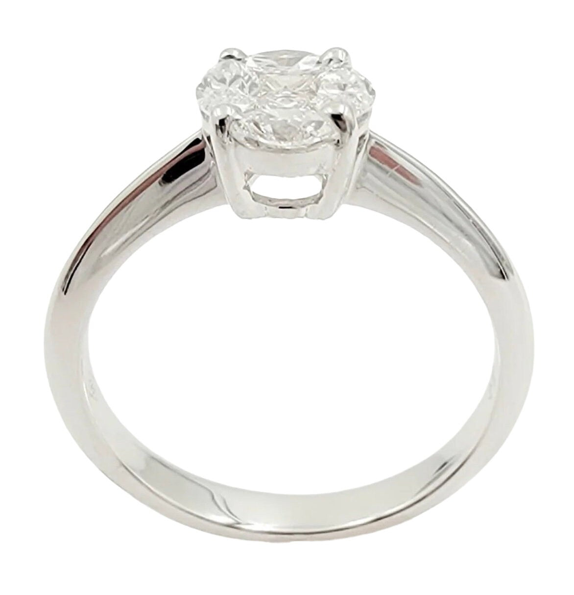 18k White Gold Diamond Cluster Ring