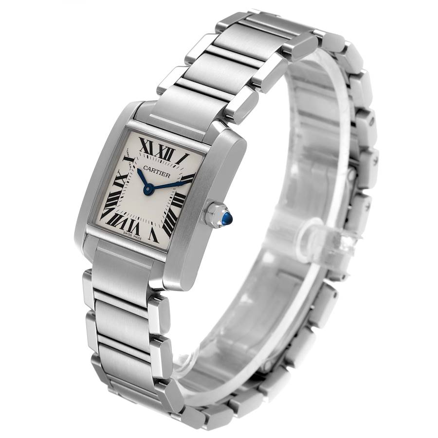 Ladies Small Cartier Tank Francaise Stainless Steel Watch In Polished Finish. (Pre-Owned)