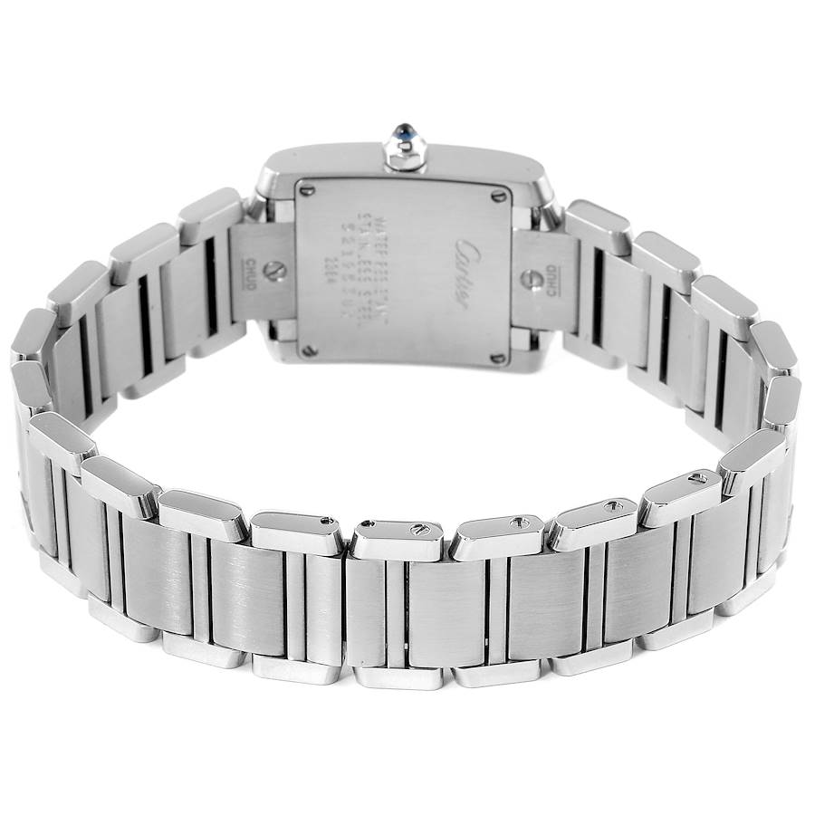 Ladies Small Cartier Tank Francaise Stainless Steel Watch In Polished Finish. (Pre-Owned)