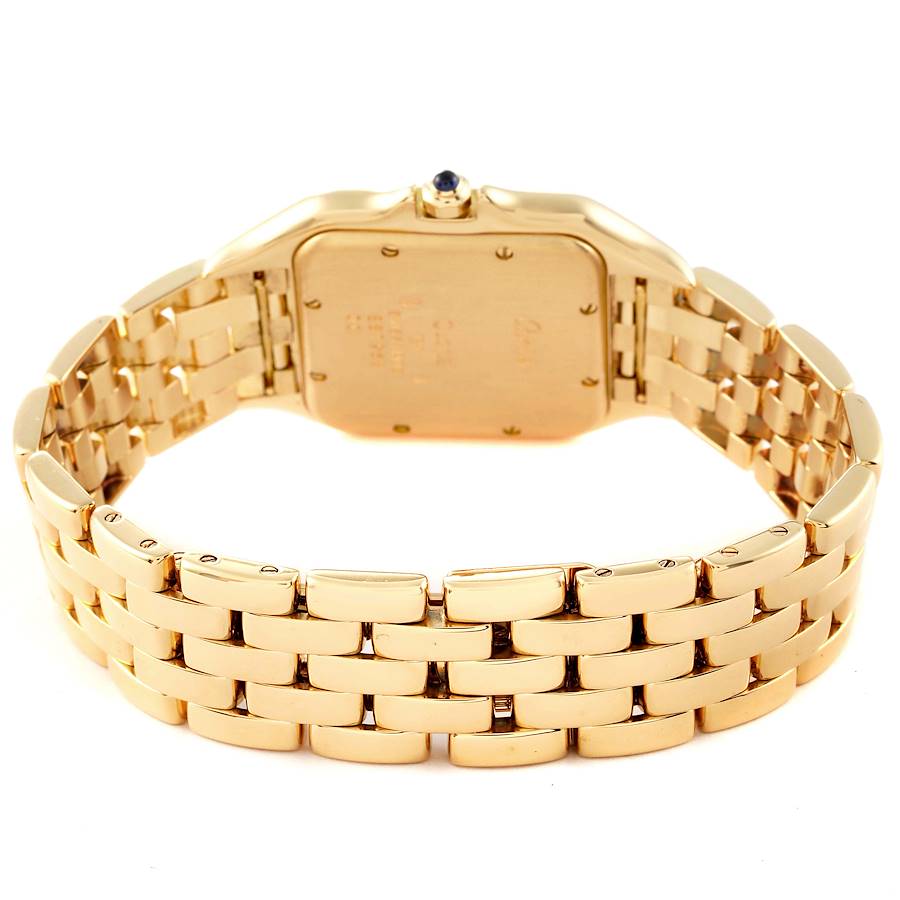 Ladies Medium Cartier Panthere 18K Solid Yellow Gold Watch with Cream Dial. (Pre-Owned W25014B9)