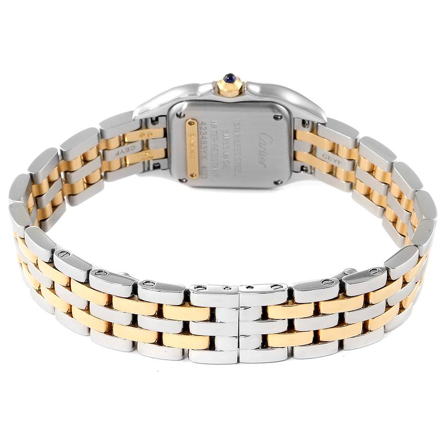 Ladies Small Cartier Panthere Watch in 18K Yellow Gold and Stainless Steel with White Dial. (Pre-Owned)