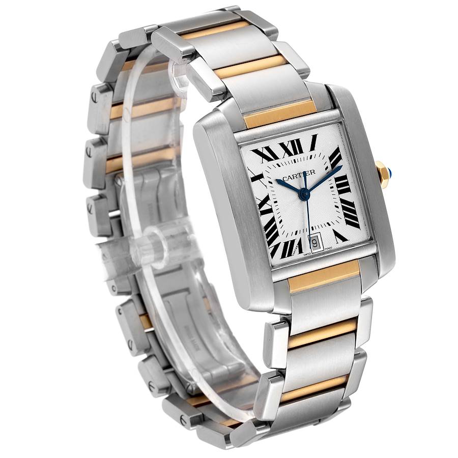 Unisex Large Cartier Tank Francaise Two Tone Watch with 18K Yellow Gold / Stainless Steel Polished Finish. (Pre-Owned)