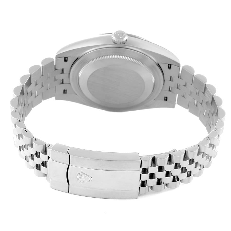 2022 Men's Rolex 41mm DateJust II Stainless Steel Watch with Black Diamond Dial and Fluted Bezel. (Unworn 126334)
