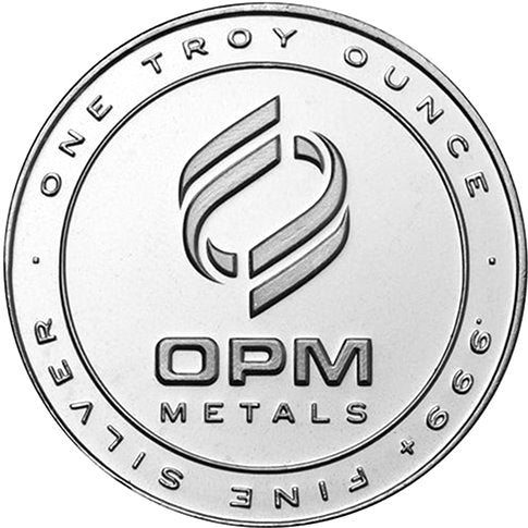 OPM Ohio Precious Metals 1 oz .999 Reeded Edge Pure Fine Silver Coin ...