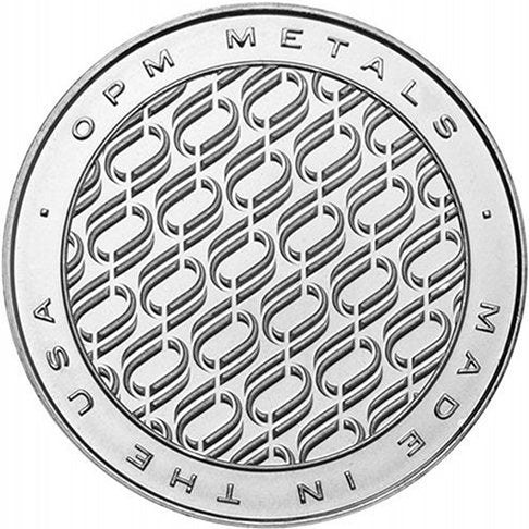 OPM Ohio Precious Metals 1 oz .999 Reeded Edge Pure Fine Silver Coin ...