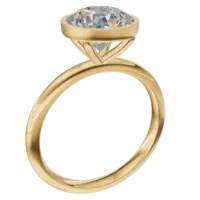 Bezel ring in 14K Yellow Gold