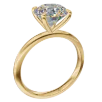 Solitaire ring in 14K Yellow Gold